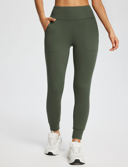 Baleaf Women's Flyleaf High-Rise Pocketed Leggings dbh060 Rifle Green Main