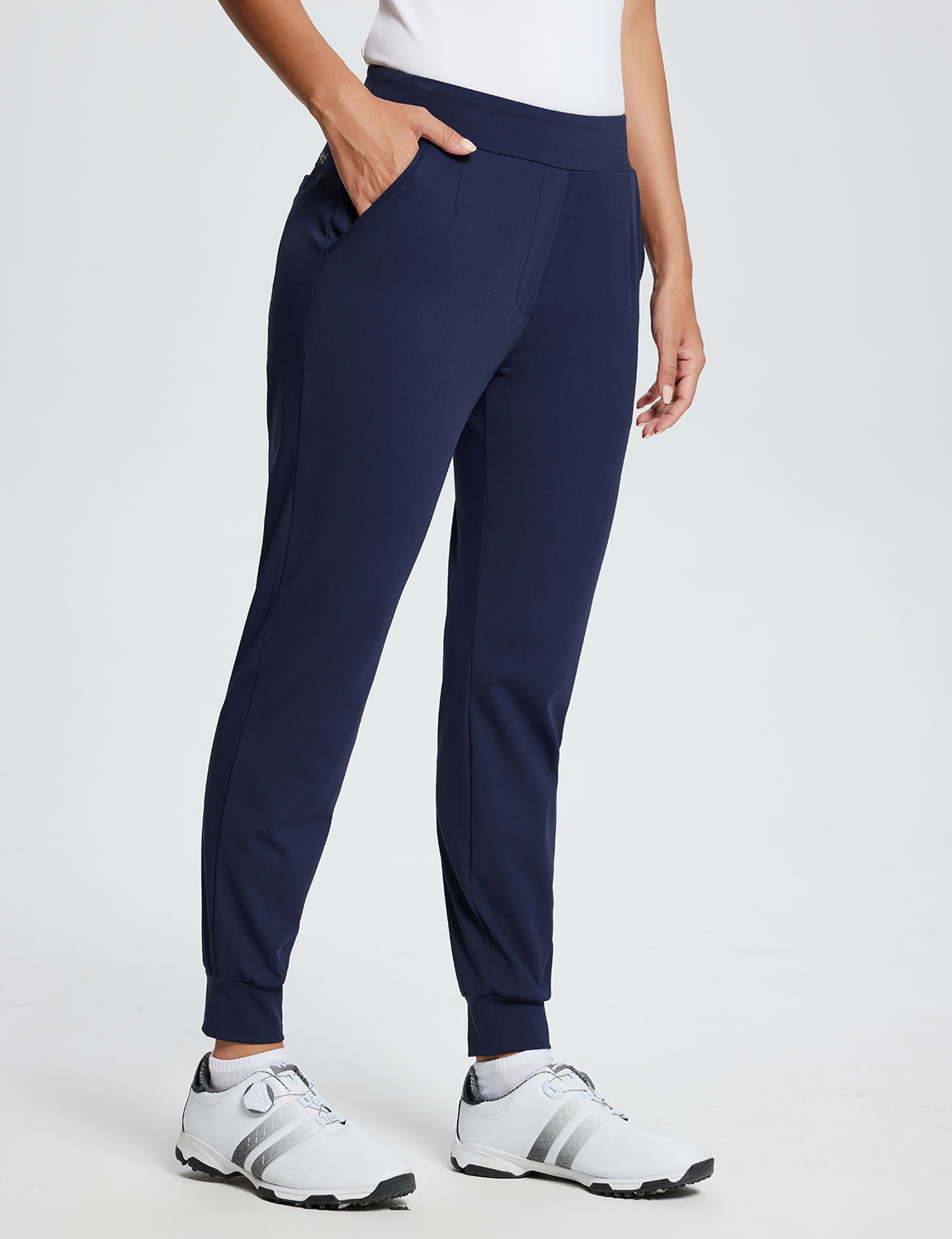 Baleaf Women's Flyleaf Quick-Dry Lightweight Joggers dfa025 Navy Blue Side