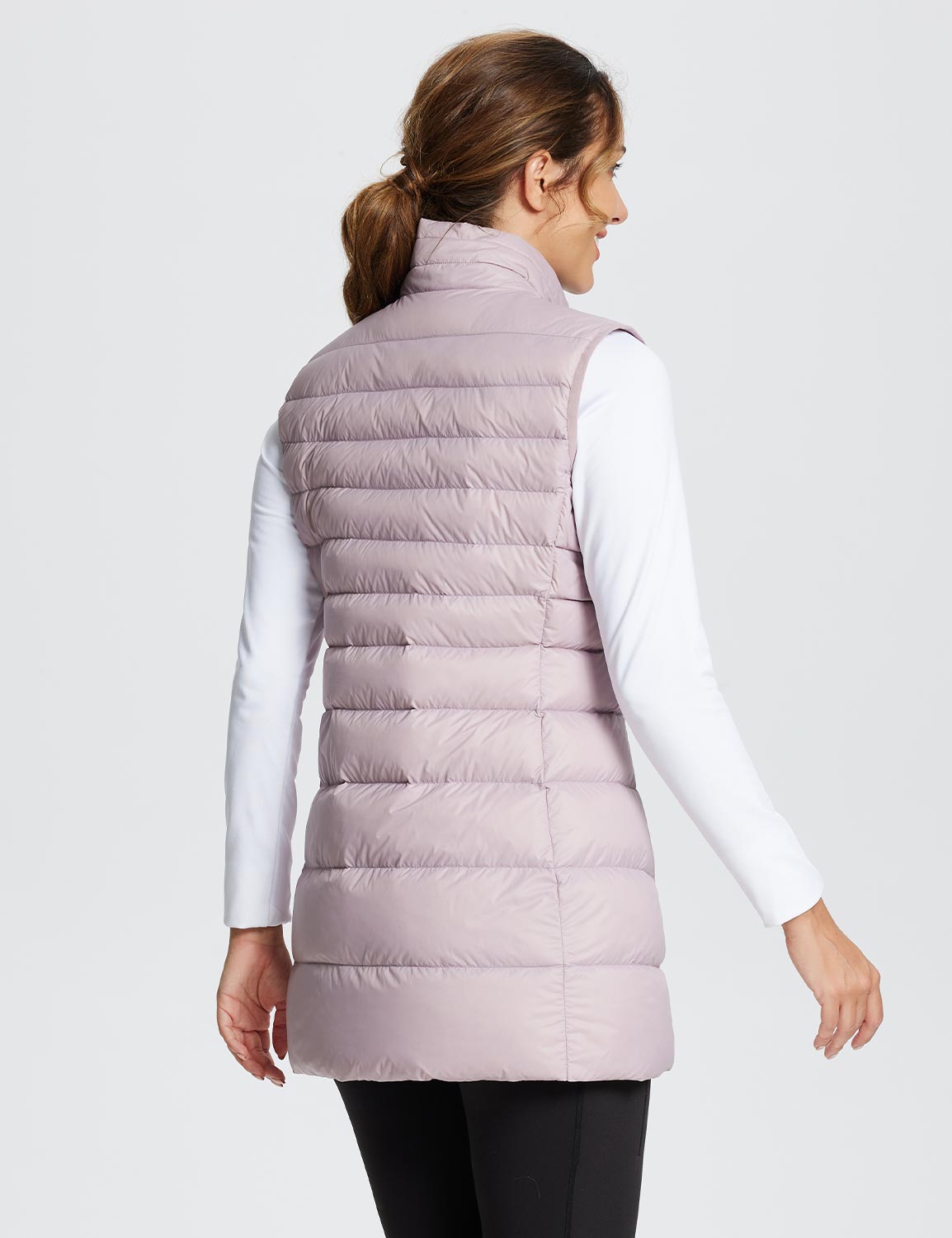 Baleaf Women's Water-Resistant Puffer Sleeveless Jacket dga070 Light Purple Back