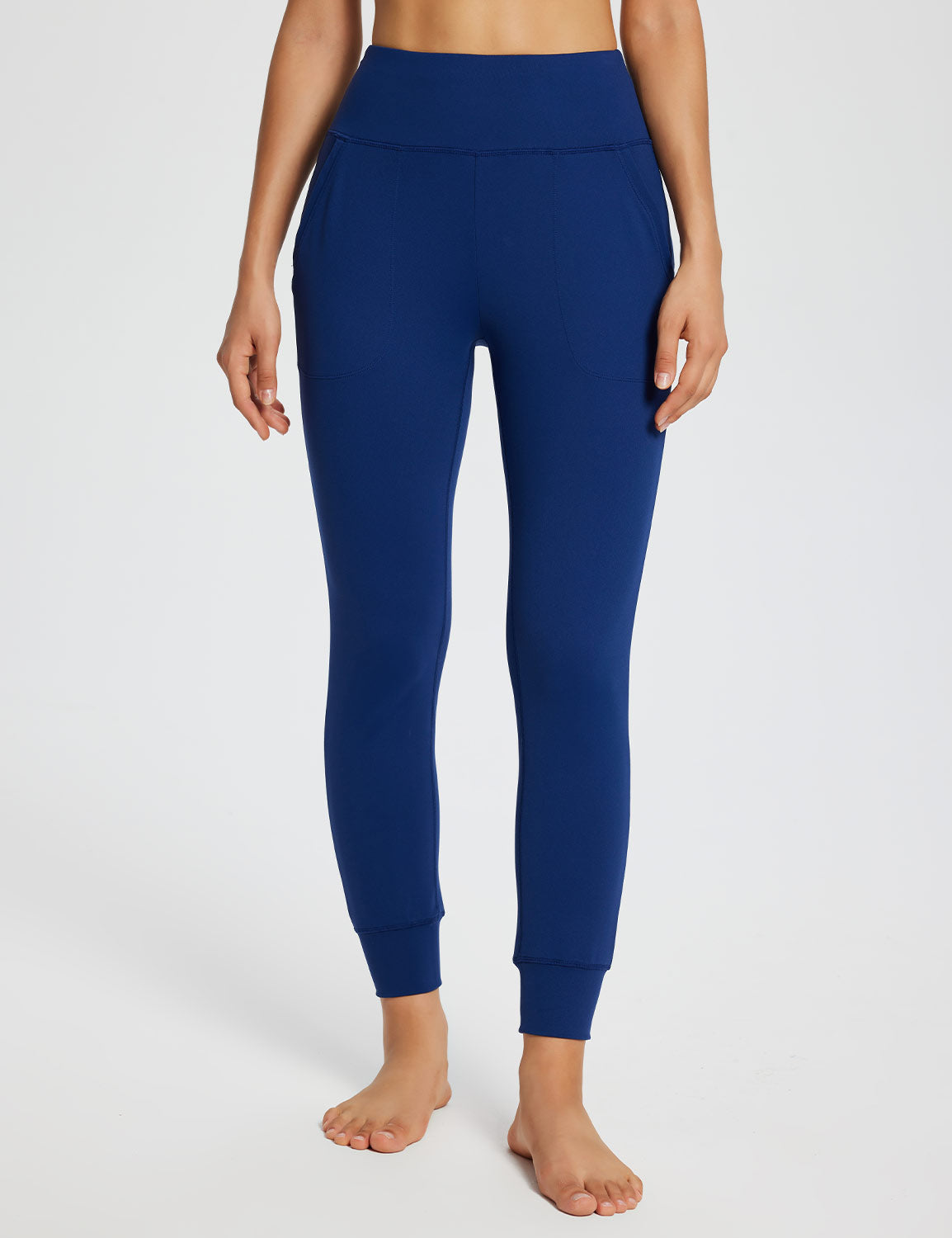 Baleaf Women's Flyleaf High-Rise Pocketed Leggings dbh060 Estate Blue Main