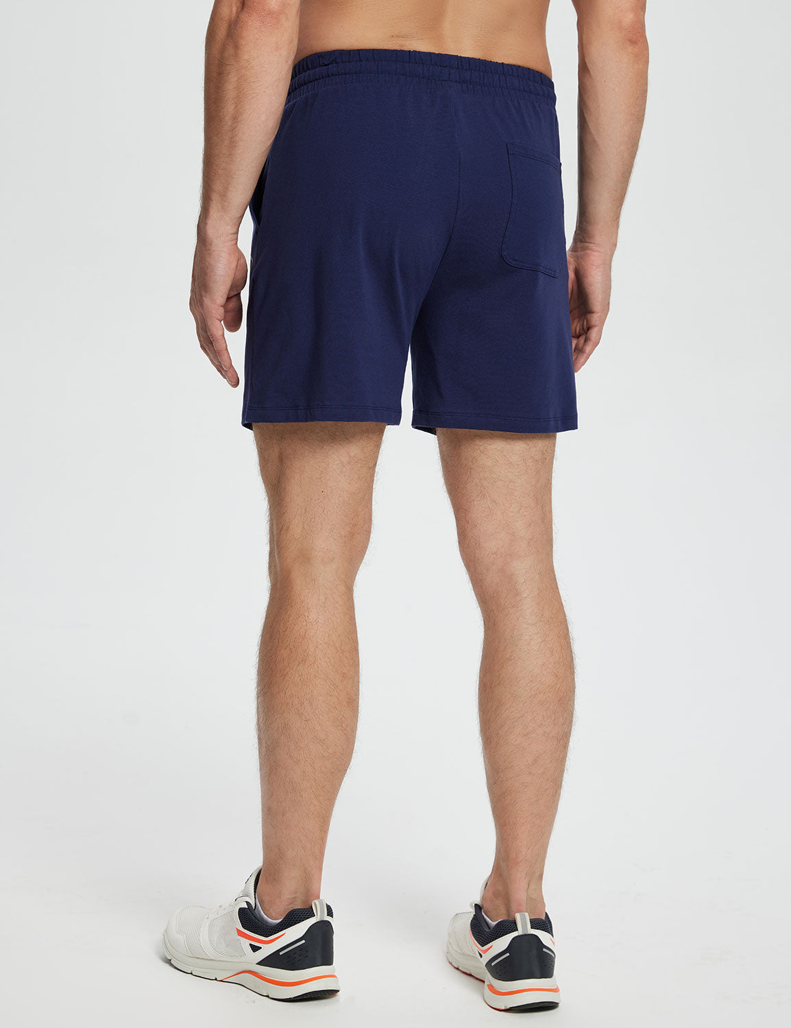 Baleaf Men's Evergreen Cotton Pocketed Shorts dbh048 Eclipse Back