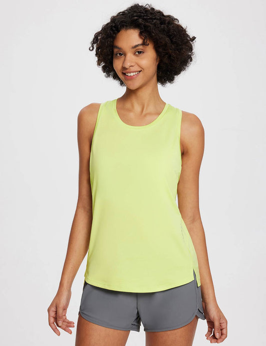 Baleaf Women's Quick-Dry Raceback Tank Top ebd014 Shadow Lime Main