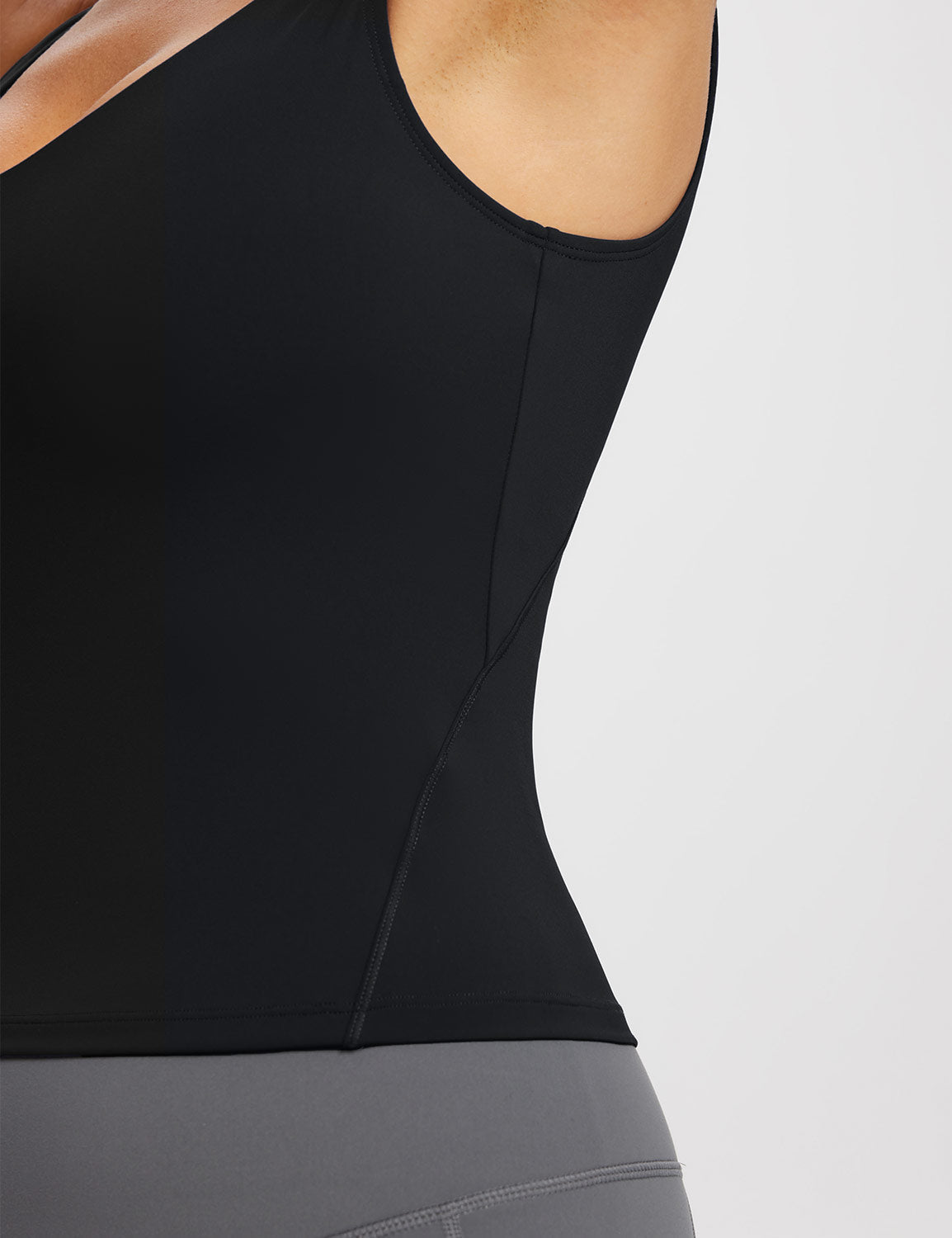 Baleaf Women's Sweatleaf U-Neck Tank Top ebh007 Anthracite Details