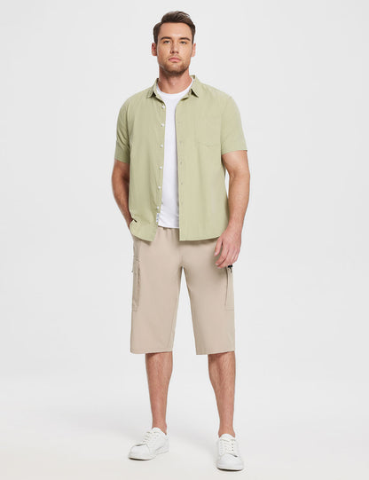 Baleaf Men's Laureate Knee-Length Cargo Shorts ega015 Doeskin Full